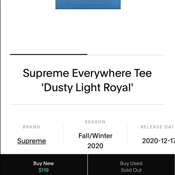 Sz M Supreme everywhere tee ‘Dusty Light Royal’ - Picture 2 of 4